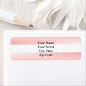 Joli Étiquette blanc rayé rose (En situation)