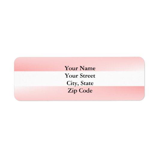 Joli Étiquette blanc rayé rose (Devant)