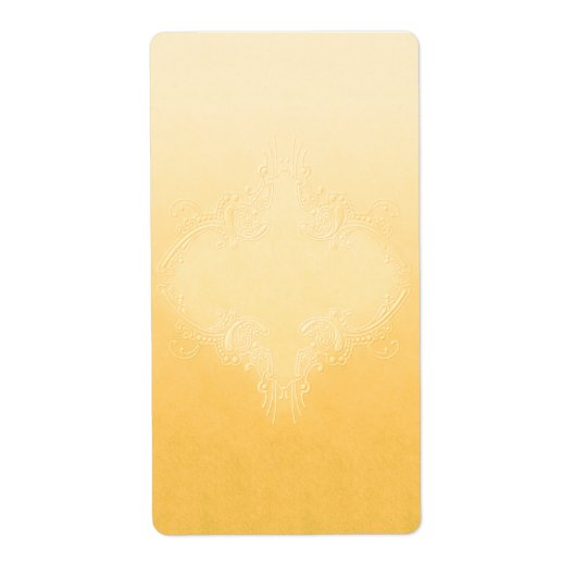 Joli Étiquette d'apothecaire jaune (Devant)