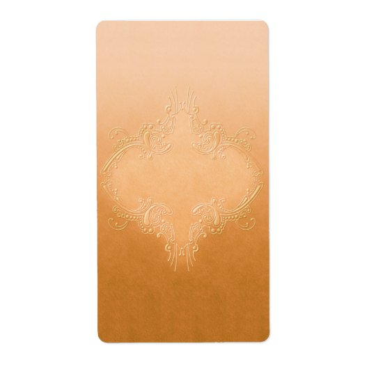 Joli Étiquette d'apothecaire orange (Devant)