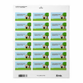Joli étiquette de adresse de la maison de levain a (Feuille entière)