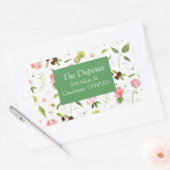Joli Étiquette de adresse floral (Enveloppe)