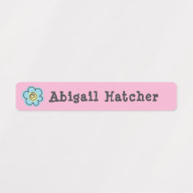 Joli Étiquette de vêtements pour enfants de fleurs