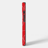 Joli étui de téléphone à perles rouges (Verso / Gauche)