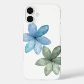 joli étui de téléphone bleu et vert (Verso)