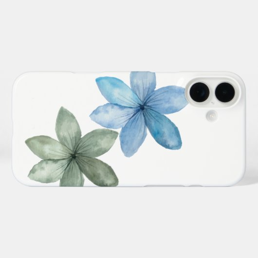 joli étui de téléphone bleu et vert (Verso (horizontal))