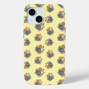 Joli étui pour iPhone Apple avec escargot arc-en-c