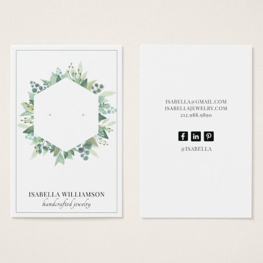 Joli Eucalyptus Vert Élevant Cartes d'affichage (Devant & derrière)