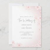 Joli faire-part de mariage de bordure en fleurs de (Devant)