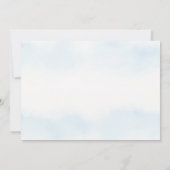 Joli faire-part de mariage de pins d'hiver bleu (Dos)