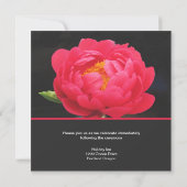 Joli Faire-part de mariage de Red Peony (Dos)