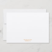 Joli Faire-part de mariage Feuille - Orange (Dos)