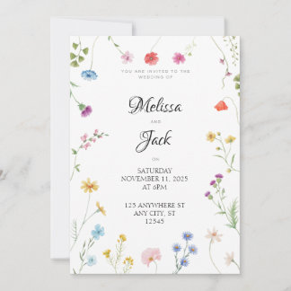 Joli Faire-part de mariage Floral