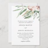 Joli Faire-part de mariage floral (Devant)