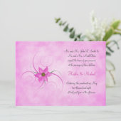 Joli Faire-part de mariage rose (Debout devant)