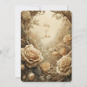 Joli Faire-part de mariage Rose (Dos)