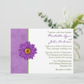 Joli Faire-part de mariage vert et violet (Debout devant)