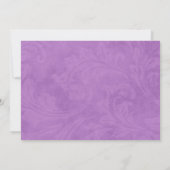 Joli Faire-part de mariage vert et violet (Dos)
