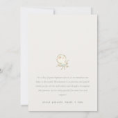 Joli Faire-part de naissance photo Pastel Oiseau (Dos)