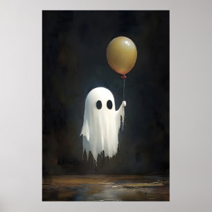 Joli fantôme avec impression de ballon, Halloween