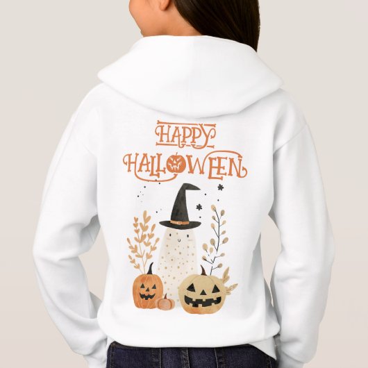 Joli Fantôme avec Jack—o-Lanterns Halloween (Dos)