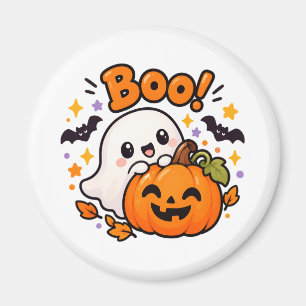 Joli fantôme Boo Citrouille Magnet de Halloween