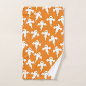 Joli fantôme d'Halloween orange (Serviette à main)