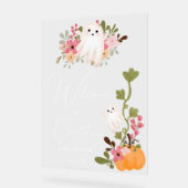 Joli fantôme fleuri citrouille baby shower d'accue (Angle)