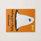 Joli Fantôme Souriant Halloween Puzzle pour enfant (Horizontal)