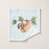 Joli fentes accroché à l'aquarelle vers le bas (Gant de toilette)