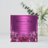 Joli feuillage rose & Bow Invitation de fête de No (Debout devant)