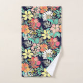 Joli Fille rose Floral Golden Strokes Design (Serviette à main)