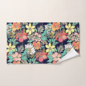 Joli Fille rose Floral Golden Strokes Design (Serviette à main)