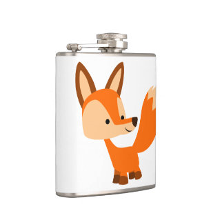 Joli flacon de hanche Fox Cartoon