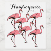 Joli Flamants roses roses Flamboyance Étiquettes d (Étiquettes simples)