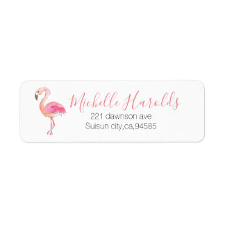 Joli flamingo rose chic étiquette retour