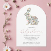 Joli Fleur sauvage Rabbit Baby shower Invitation