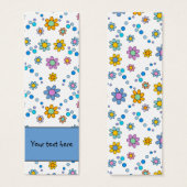 Joli fleurs colorées design Signet (Devant & derrière)