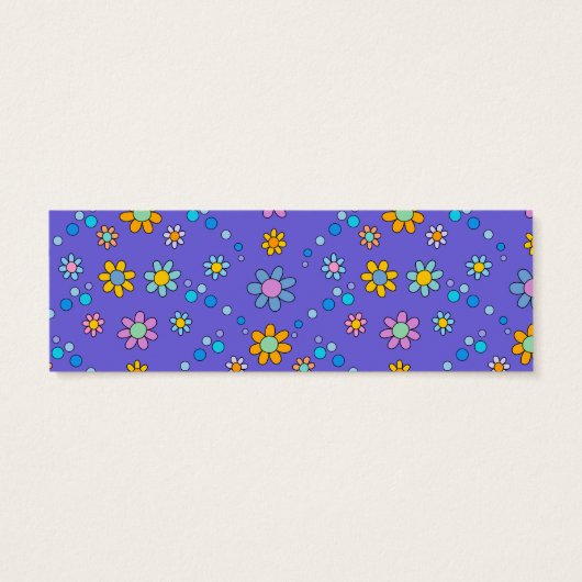 Joli fleurs colorées design Signet (Dos)