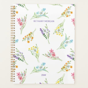 Joli Fleurs sauvages d'aquarelle personnalisée