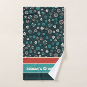 Joli flocons scandinaves blanc blanc blanc blanc b (Serviette à main)