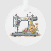 Joli floral ancienne machine à coudre Noël (devant)