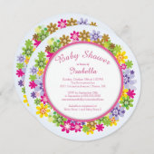 Joli Floral Baby Shower Invitations (Devant / Derrière)
