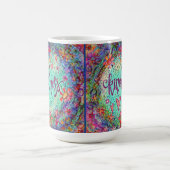Joli floral bleu inspirationnel Mug (Centre)