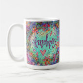 Joli floral bleu inspirationnel Mug (Gauche)