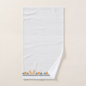 Joli floral classe en orange et rayures tendance (Serviette à main)