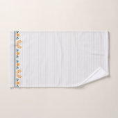 Joli floral classe en orange et rayures tendance (Serviette à main)