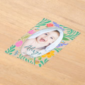 Joli Floral Coloré Ajouter Faire-part de naissance (Poser)