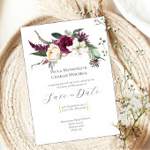 Joli floral Enregistrer la date, Faire-part de mar