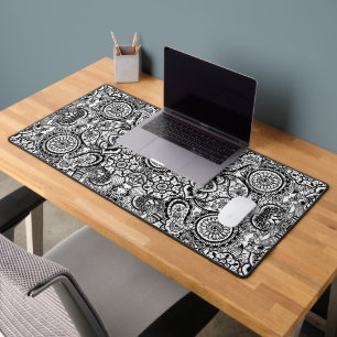 Joli floral paisley noir blanc